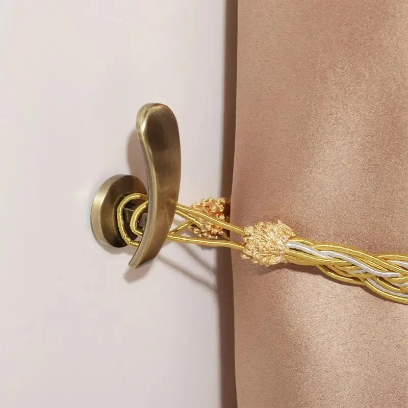 2Pcs Retro Metal Curtain Tieback Hooks | Wall Mounted Holdbacks Curtain Tieback Hooks Nixie