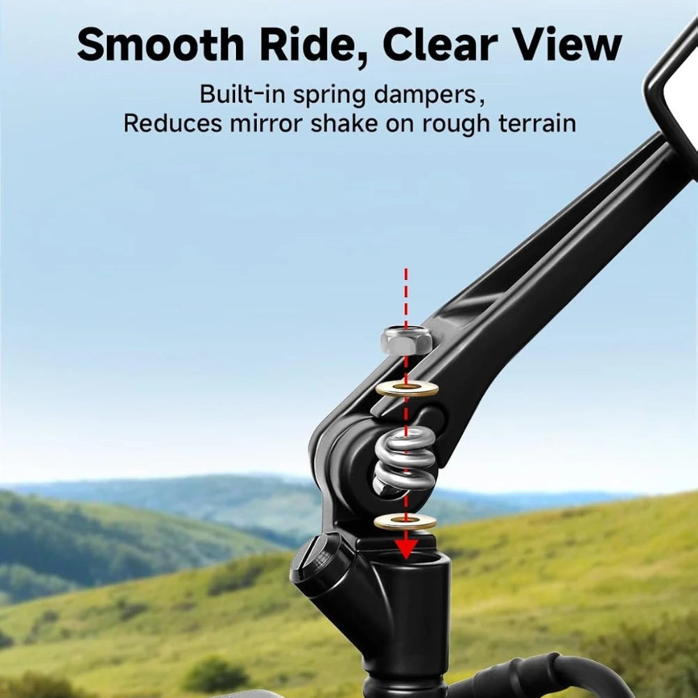 Motorcycle Side Mirrors 1" Ball Mount Aluminum Alloy M10 Pair Motorcycle Side Mirrors Nixie