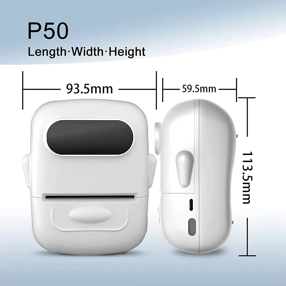 Marklife P50 Portable Bluetooth Thermal Label Printer 12-50mm