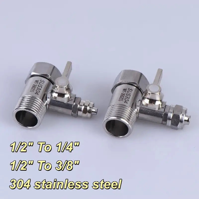 RO Feed Water Adapter 1/2" to 1/4" 3/8" Tap Tee & Ball Valve Plumbing Pipe Fitting Nixie