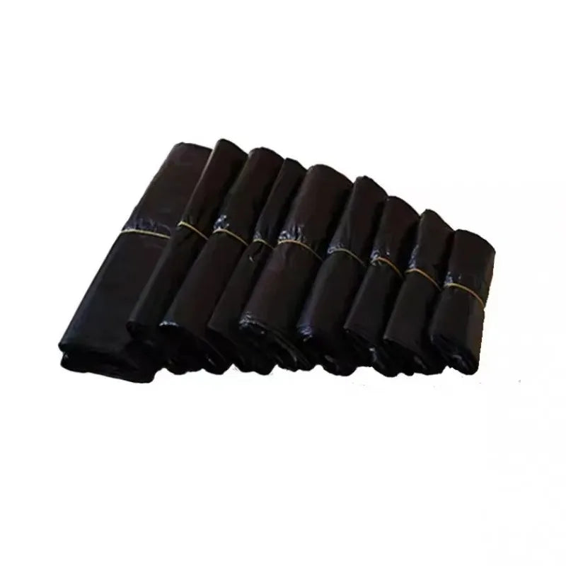 100pcs Black Heavy Duty Vest Poly Bags – Thick Carry Pouches Poly Carry Bags Nixie