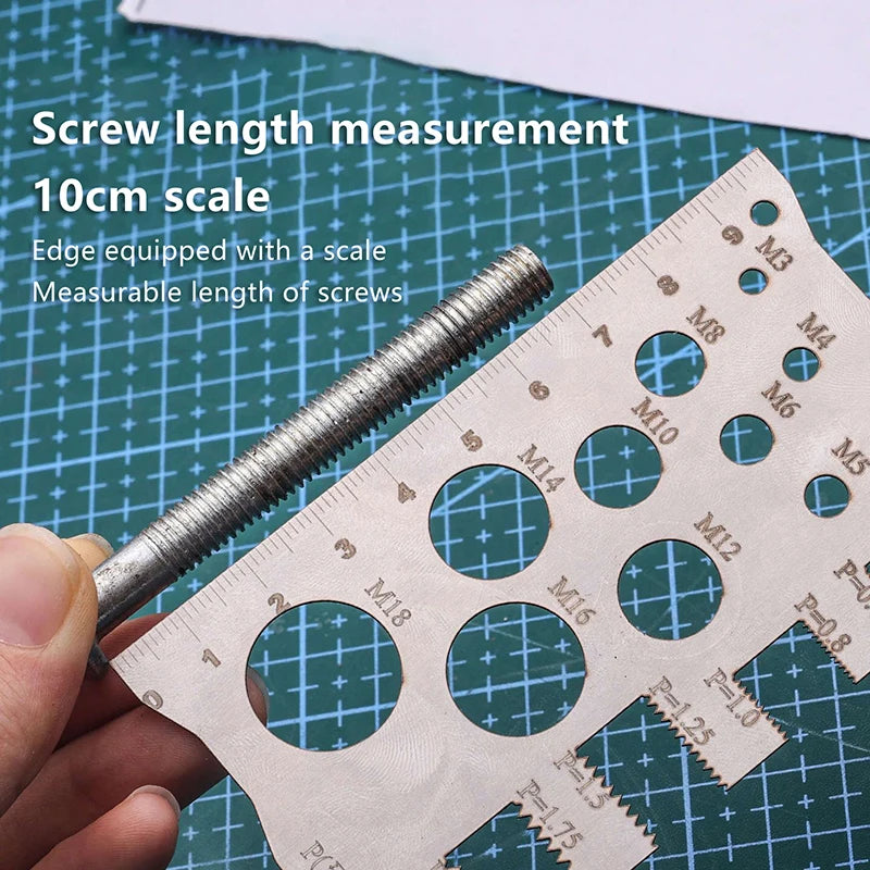 Stainless Steel Thread Pitch Gauge for Screws Bolts & Nuts