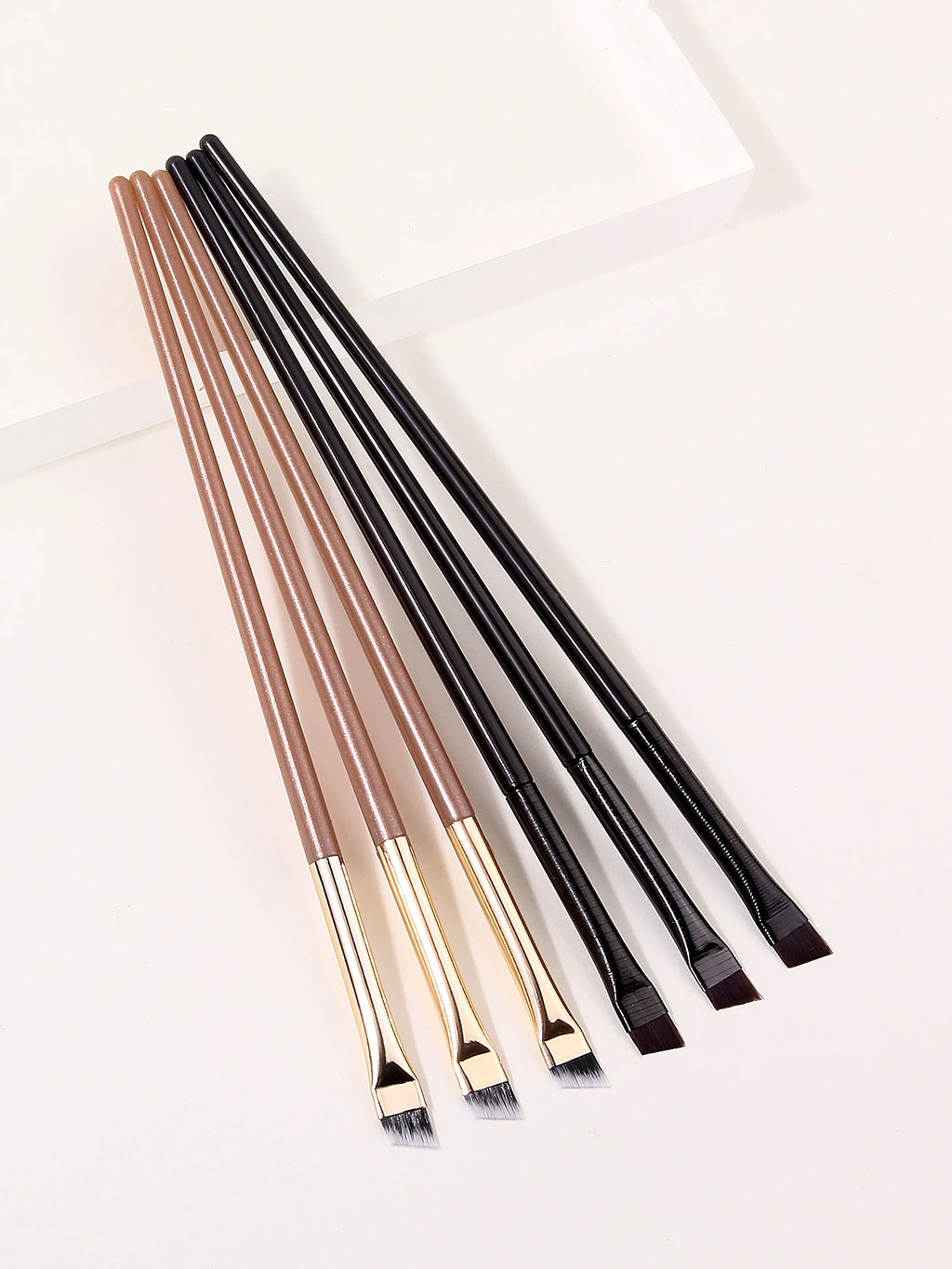 Ultra Thin Blade Eyeliner & Eyebrow Brush Set – 6 Pcs Makeup Brush Set Nixie
