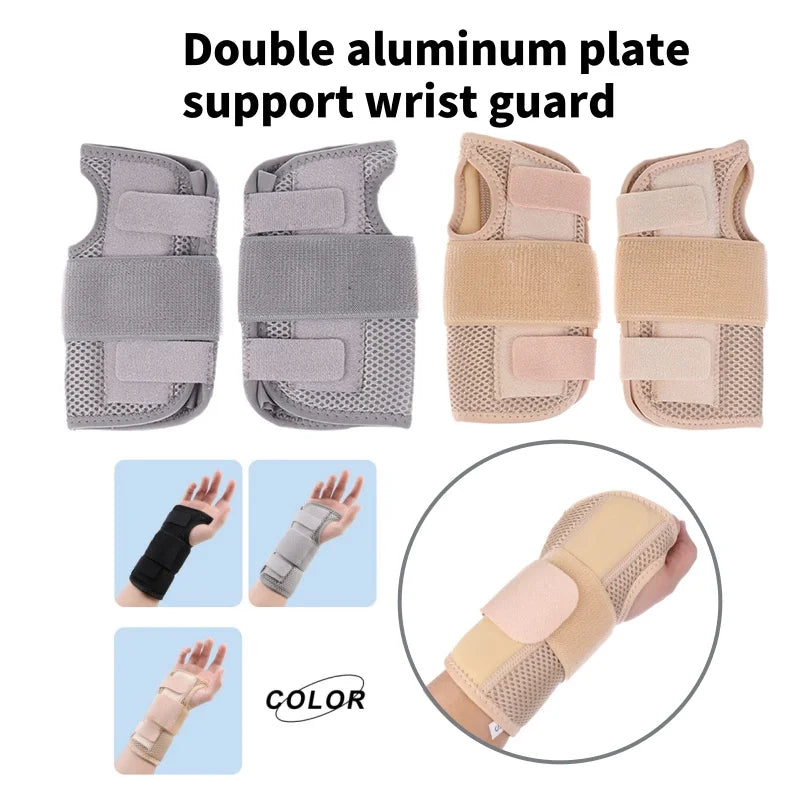 Adjustable Wrist Brace Dual Aluminum Splint – Right & Left Wrist Brace Splint Nixie