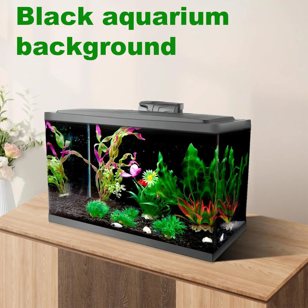 Black Aquarium Background Static Cling Film | 30cm & 40cm Aquarium Background Film Nixie