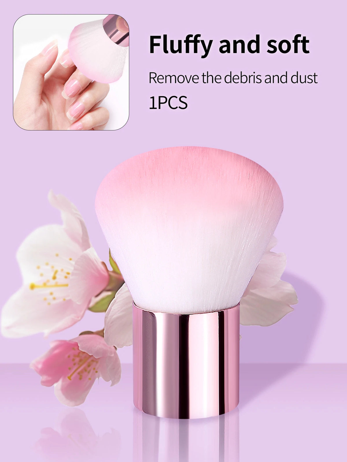 Mushroom Nail Dust Brush – Soft Manicure & Gel Polish Cleaner Nail Dust Brush Nixie