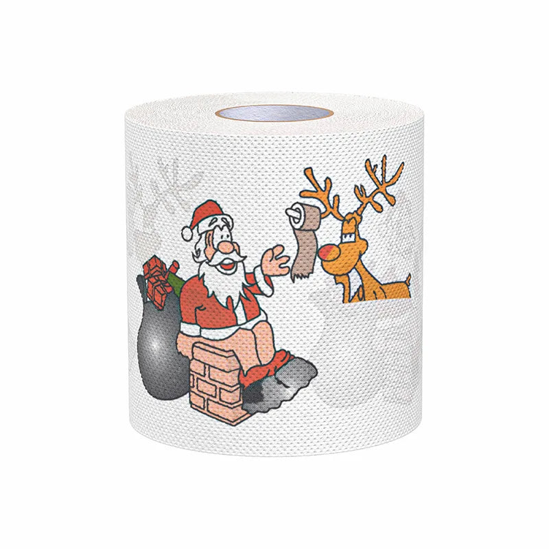 Santa Claus Printed Toilet Paper – Funny Christmas Gag Gift