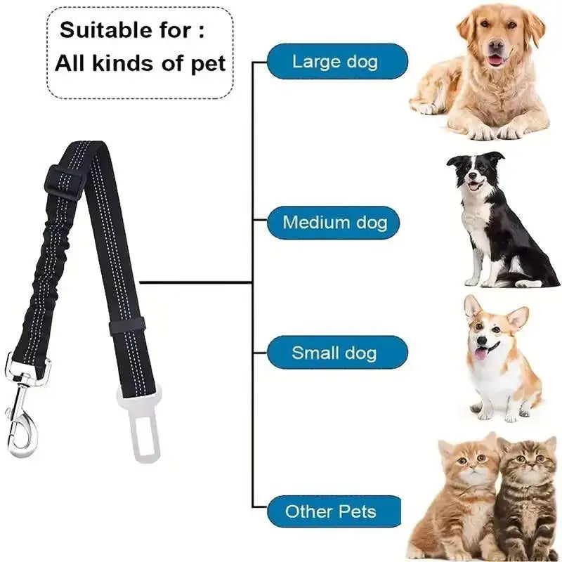 Adjustable Reflective Pet Car Safety Belt for Dogs & Cats Pet Car Seatbelt Nixie