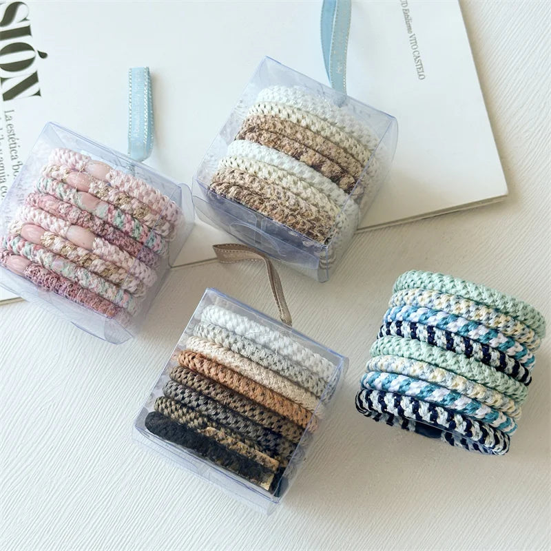 8-Pack Colorful Elastic Hair Ties for Ponytails & Hairstyles Elastic Hair Bands Nixie
