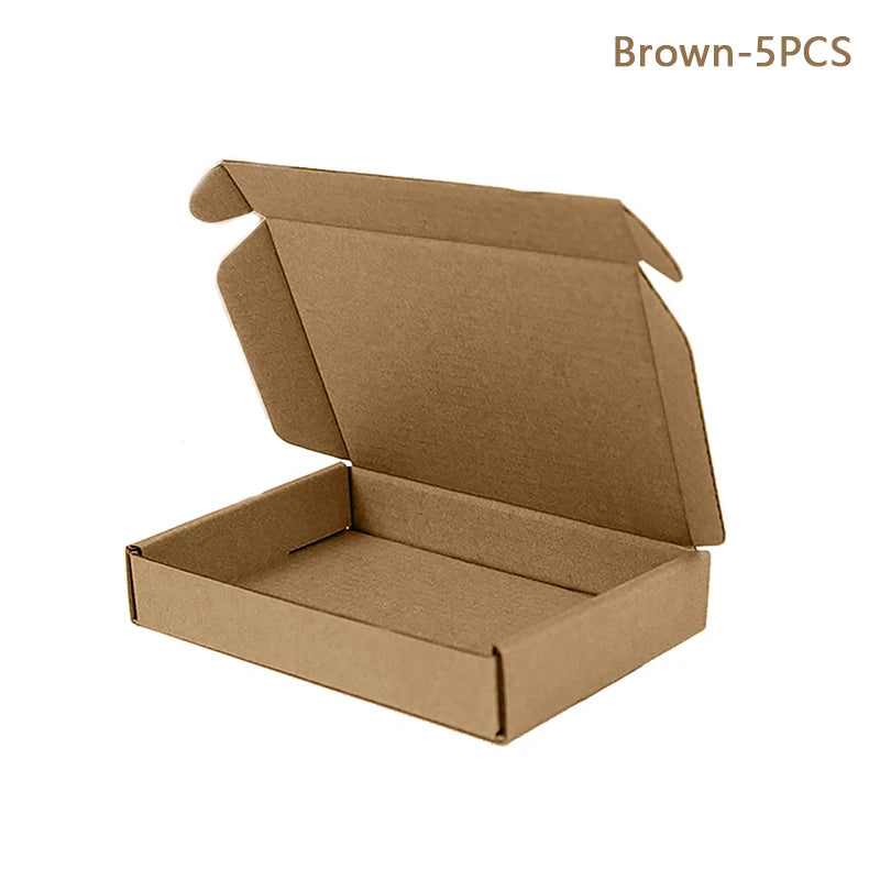 5-Pack Corrugated Cardboard Mailing Boxes for DIY Gift Packaging Corrugated Mailing Boxes Nixie Brown Other