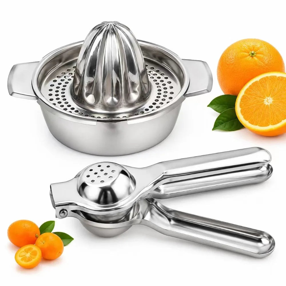 2-Piece Stainless Steel Lemon Squeezer & Citrus Juicer Set Citrus Juicer Set Nixie 1 SET