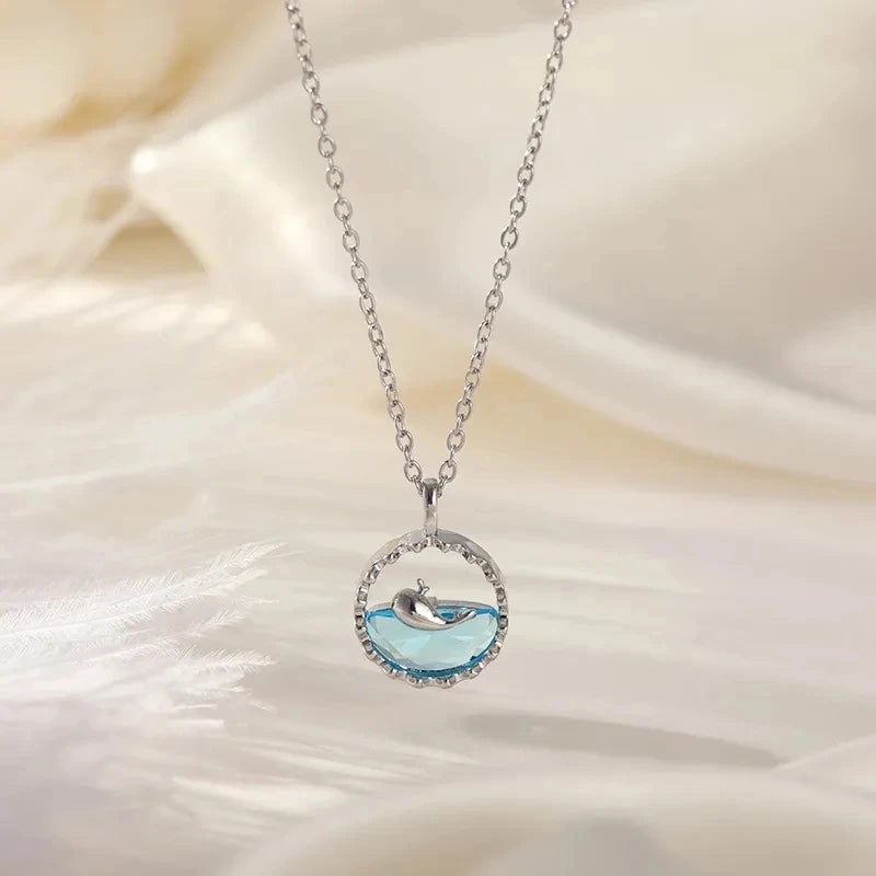 Women's Heart Pendant Stainless Steel Clavicle Chain Necklace Heart Pendant Necklace Nixie XL1416-2