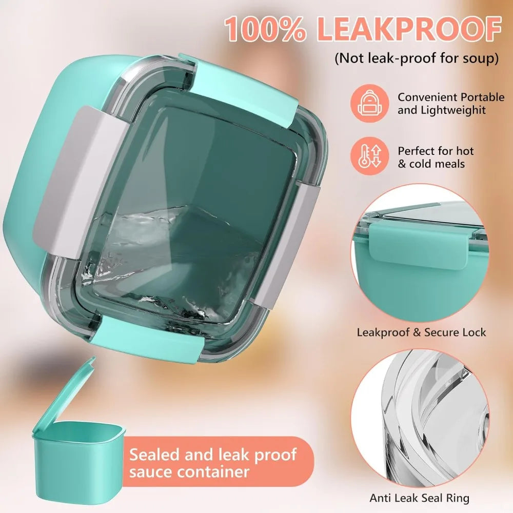 Portable Mesh Salad Bowl Lunch Box with Leak-Proof Dressing Cup Salad Lunch Container Nixie