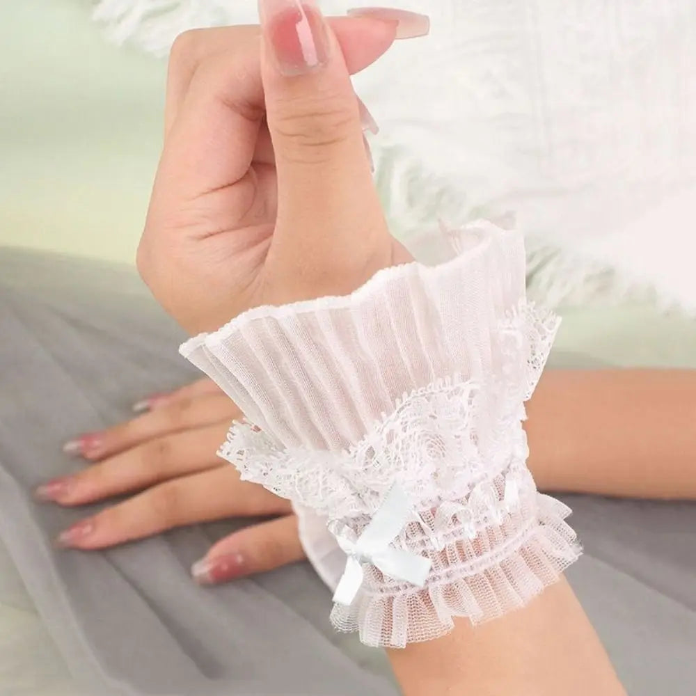 Victorian Lace Ruffle Detachable Wrist Cuffs | Fake Sleeves Detachable Wrist Cuffs Nixie