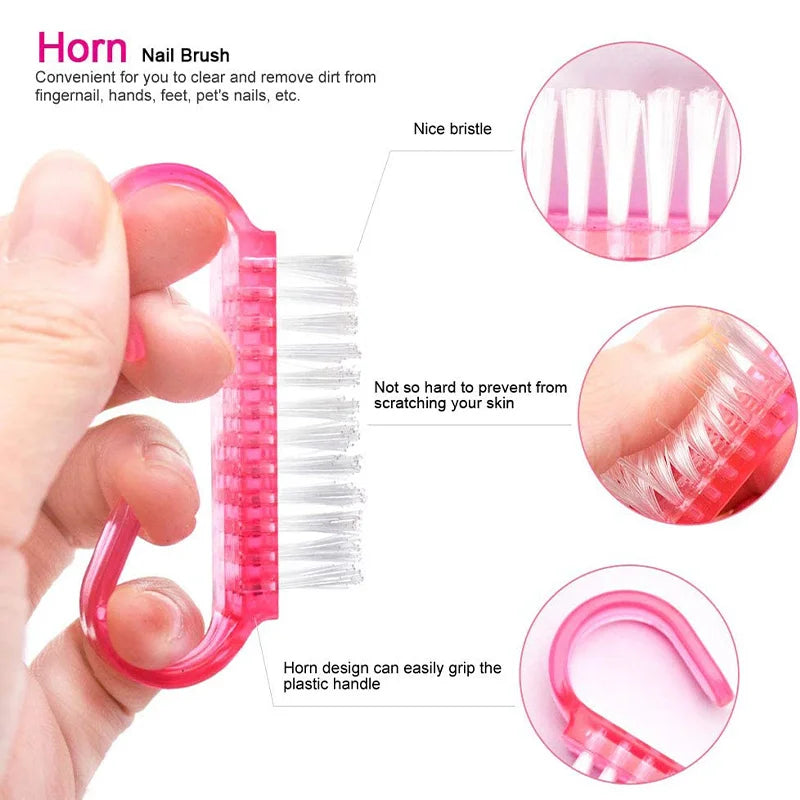 10Pcs Nail Cleaning Brushes – Manicure & Pedicure Tool Set
