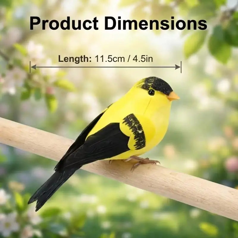 Artificial Golden Oriole Bird Clip – Realistic Feather Decor Decorative Bird Clip Nixie