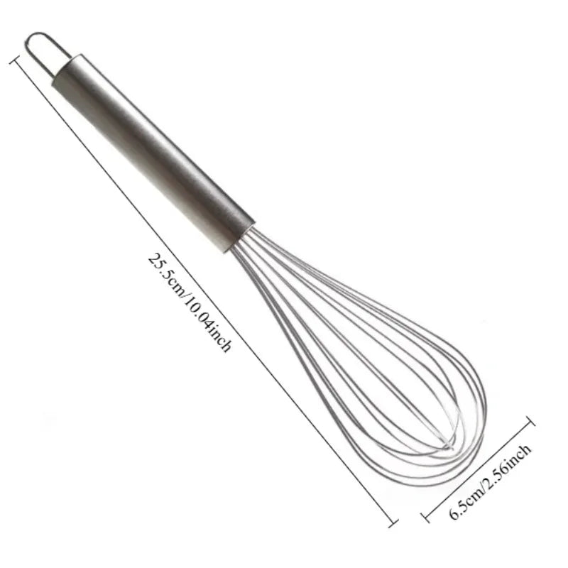10-Inch Stainless Steel Balloon Whisk Manual Egg Beater Manual Kitchen Whisk Nixie