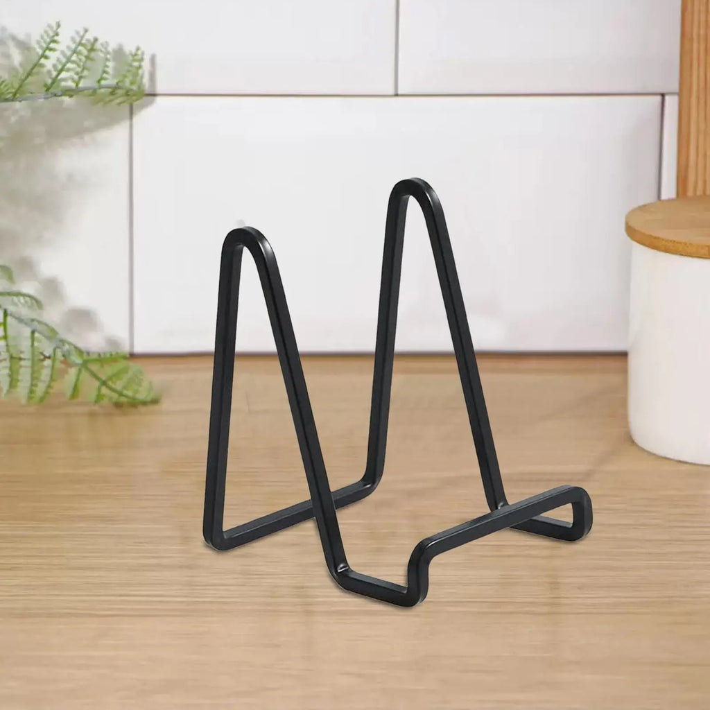 6 Inch Black Iron Plate Holder Stand & Desktop Display Frame Plate Display Stand Nixie