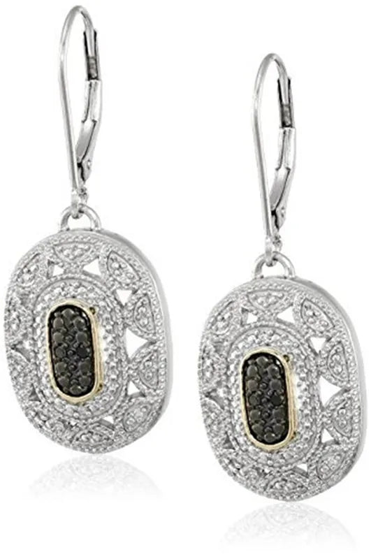 Crystal Drop Earrings – Black Round Zinc Alloy Classic Style Crystal Drop Earrings Nixie