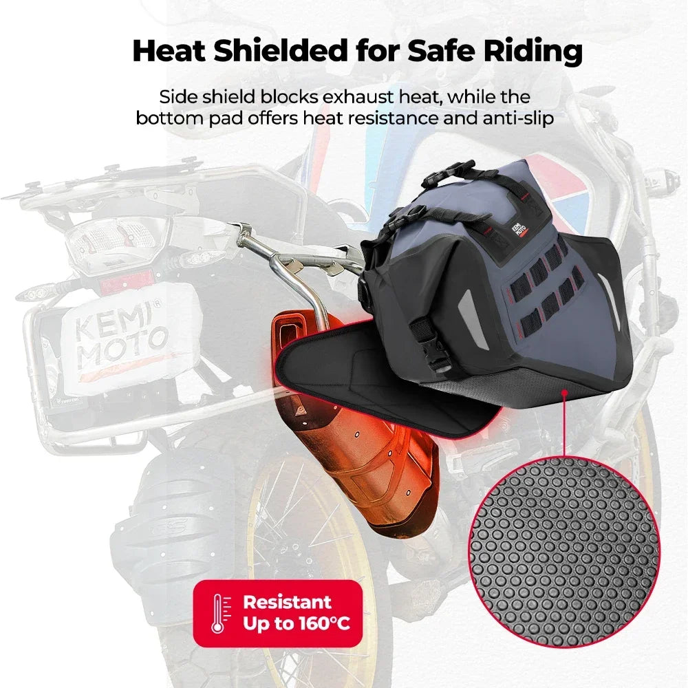 KEMIMOTO Waterproof Motorcycle Saddlebags 30L/52L Side Panniers Motorcycle Saddlebags Nixie