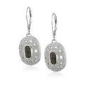 Art Deco Blue CZ Drop Dangle Earrings | Women's Wedding Gift Drop Dangle Earrings Nixie Black