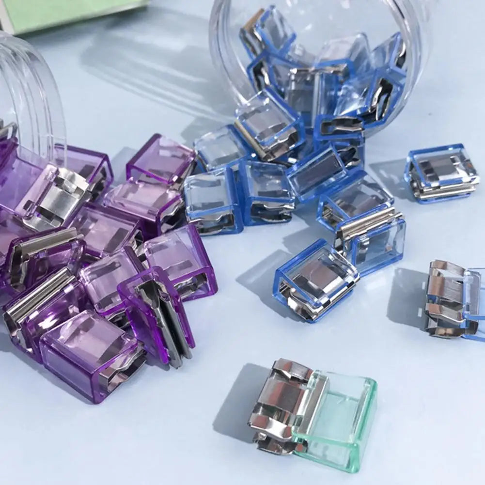 Transparent Push Clips with Storage Case | 20 or 40 Pcs Binder Clips Set Nixie