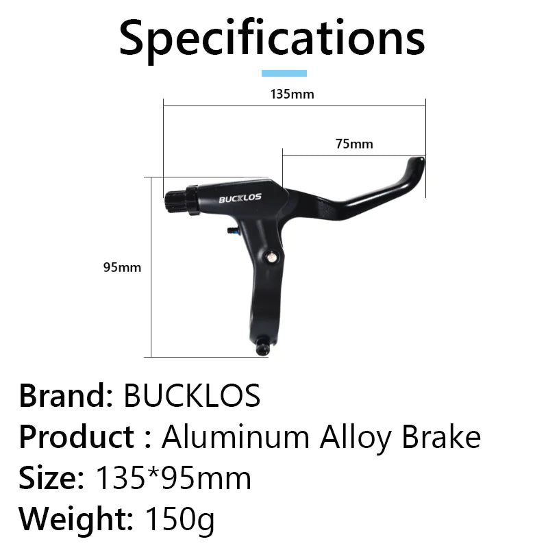 BUCKLOS MTB Aluminum Disc Brake Levers – V-Brake Compatible Pair Bike Brake Levers Nixie