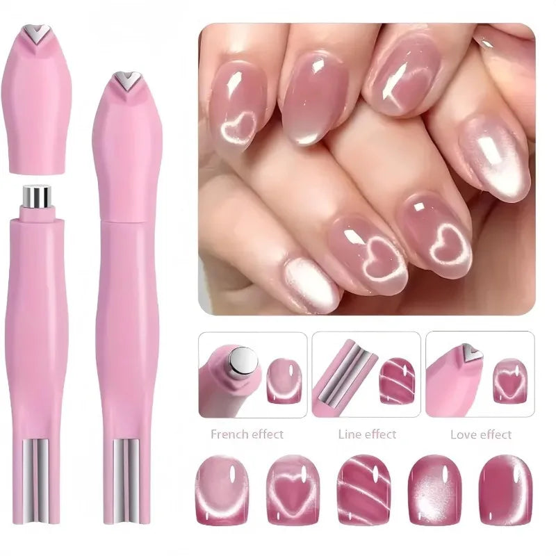 Heart-Shaped Cat Eye Magnetic Nail Art Tool | DIY Manicure Nail Art Magnet Nixie