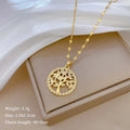 Tree of Life Pendant Choker Necklace | Gold Stainless Steel Pendant Necklace Nixie XL2606-736