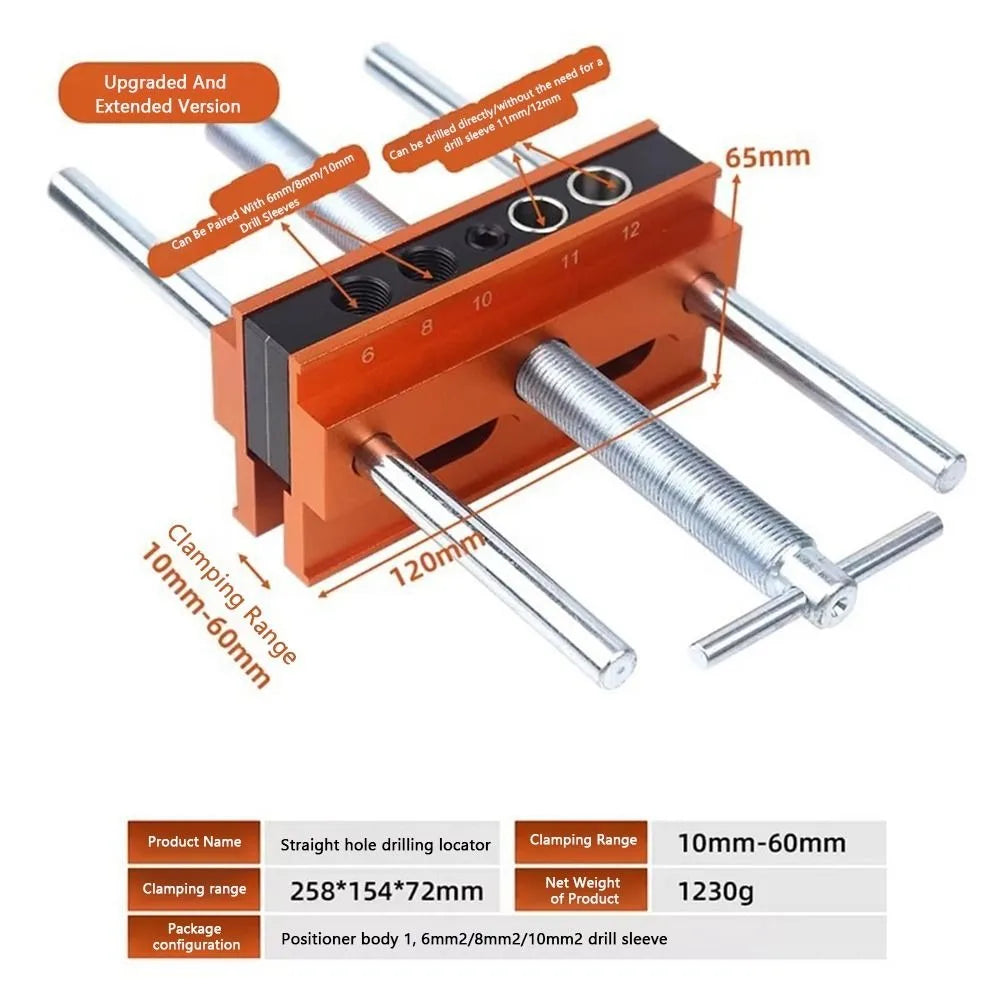 Vertical Drill Locator Clamp – Precision Wood Hole Positioner