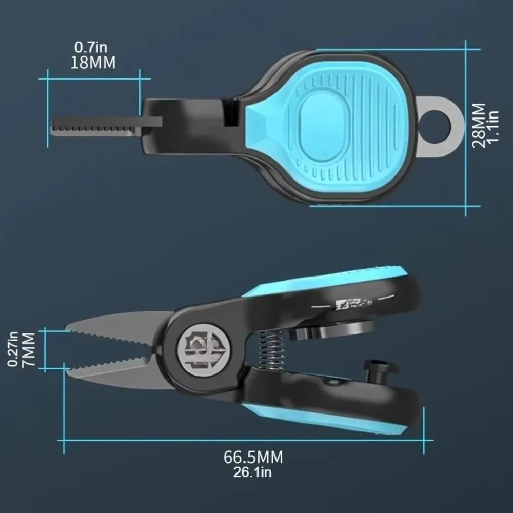 Serrated Fishing Scissors Mini Stainless Steel PE Line Cutter Fishing Scissors Nixie