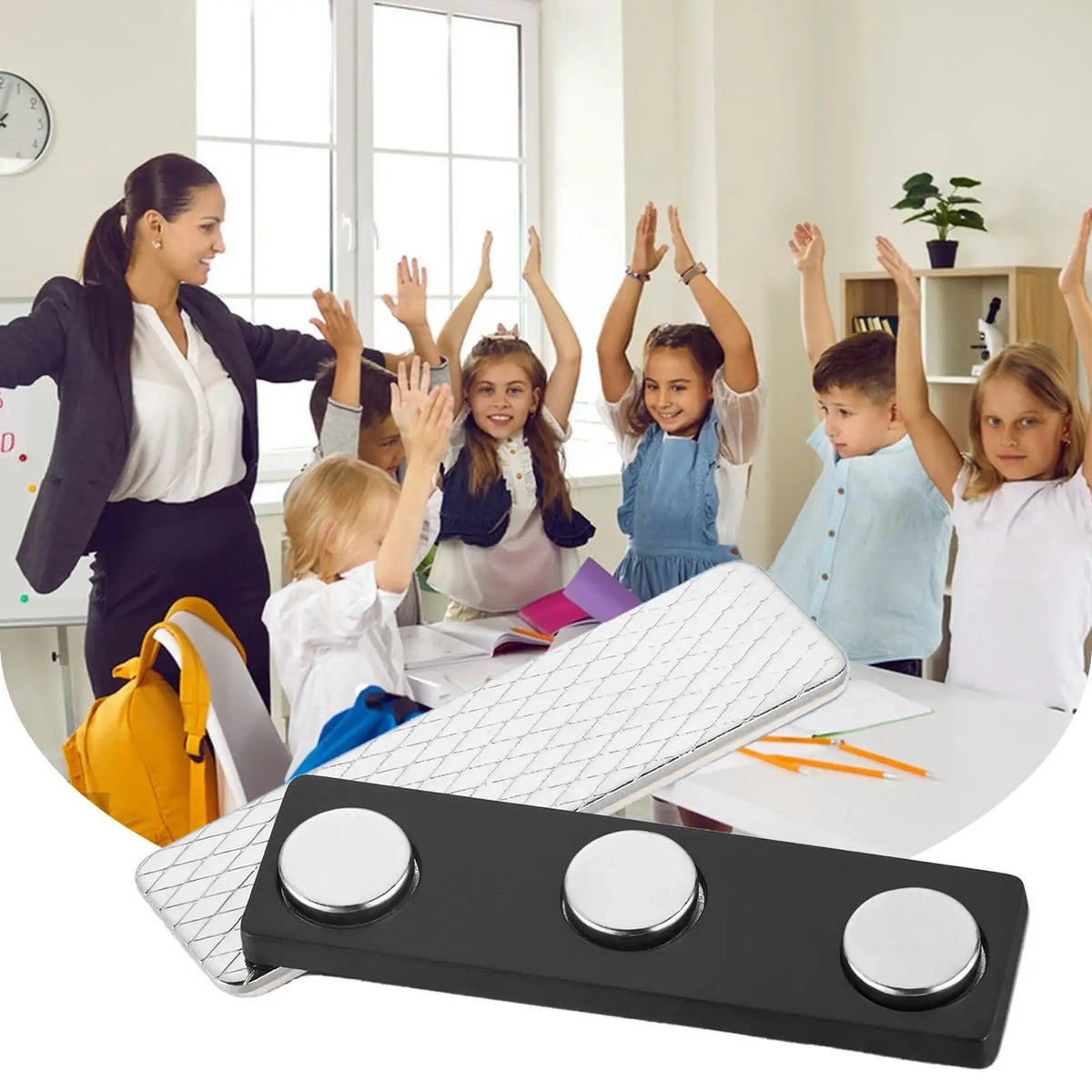 Magnetic Name Tag Badge – Triple Magnet Buckle, No Pin Needed Magnetic Name Badge Nixie