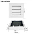 Aluminum Square Air Vent Grille White Gable Vent with Mesh Screen Air Vent Grille Nixie 400x400mm