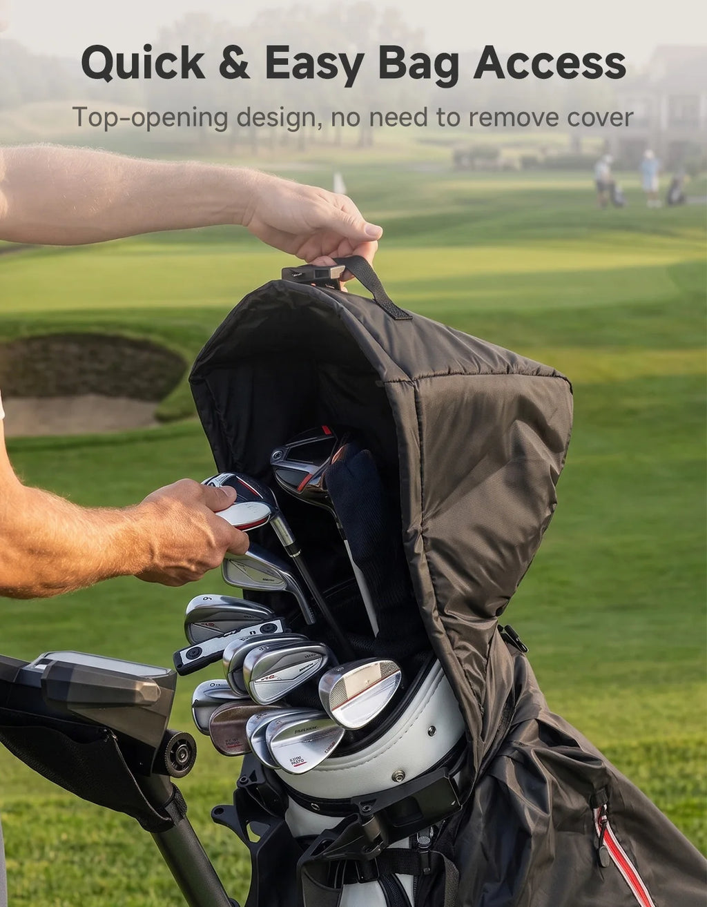 Universal Golf Bag Rain Cover w/ Hood – 210D Waterproof Golf Bag Rain Cover Nixie