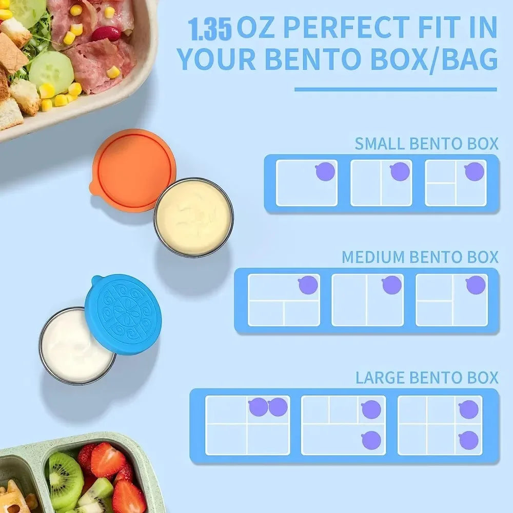 12pc 304 Stainless Steel Leakproof Food Containers & Dressing Cups Food Storage Containers Nixie