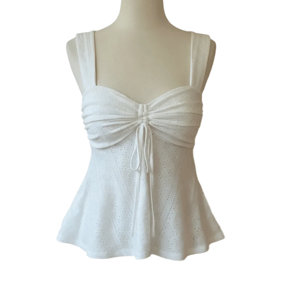 Women's Backless Bow Knot Pleated A-Line Tank Top Vest Women's Tank Top Nixie