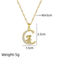 Moon Rabbit Pendant Choker Necklace | Gold Stainless Steel Pendant Choker Necklace Nixie XL2606-801