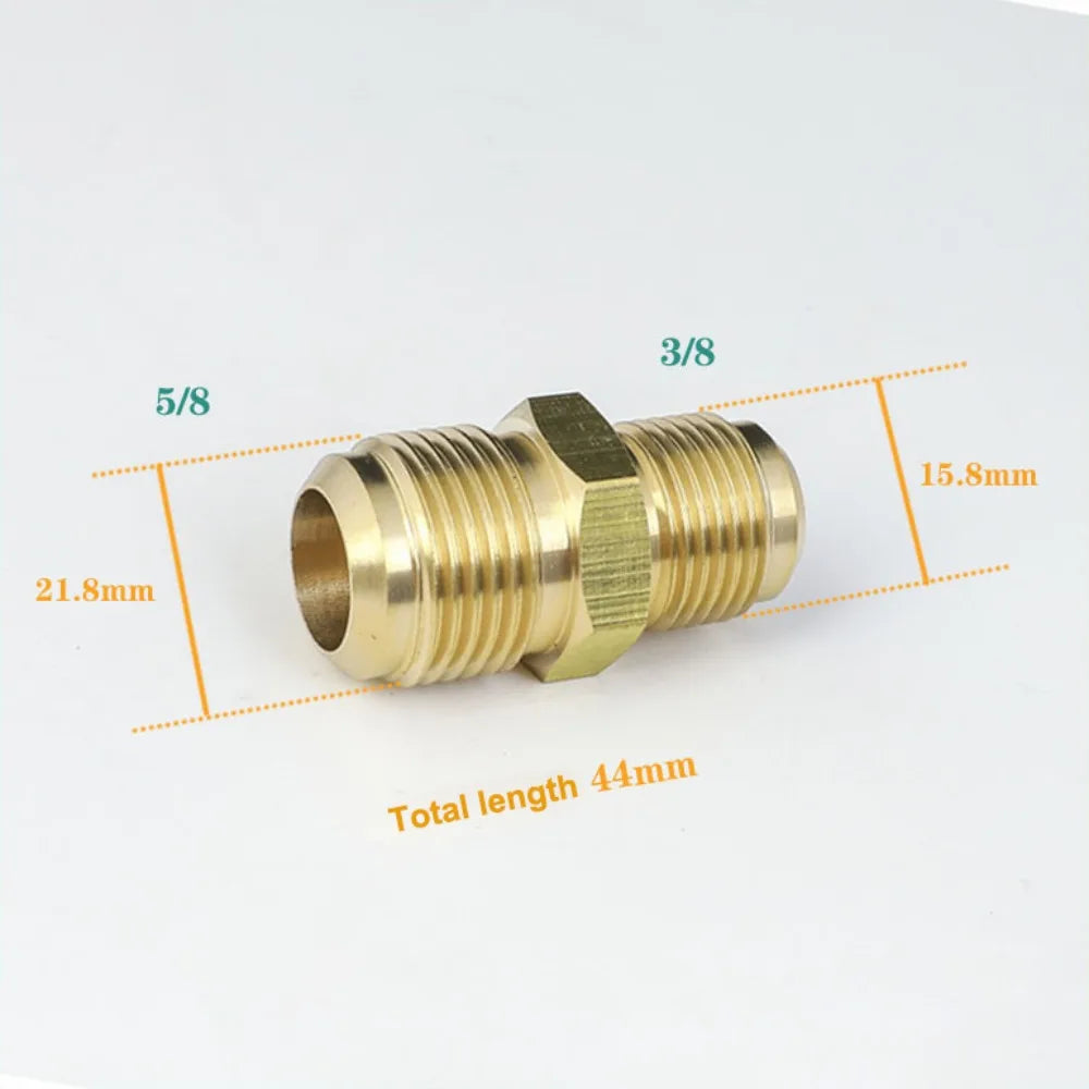 Brass Male-to-Male Pipe Fitting | 45° Flare Gas Adapter 1/4"–3/4" Brass Pipe Fitting Nixie 3-8- to 5-8-