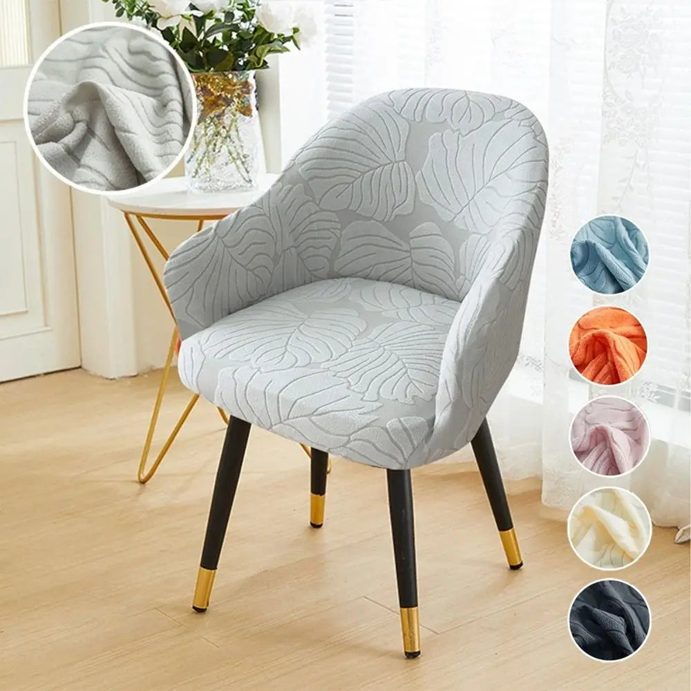 Leaf Jacquard Armchair Cover – Elastic Slip-Resistant Slipcover