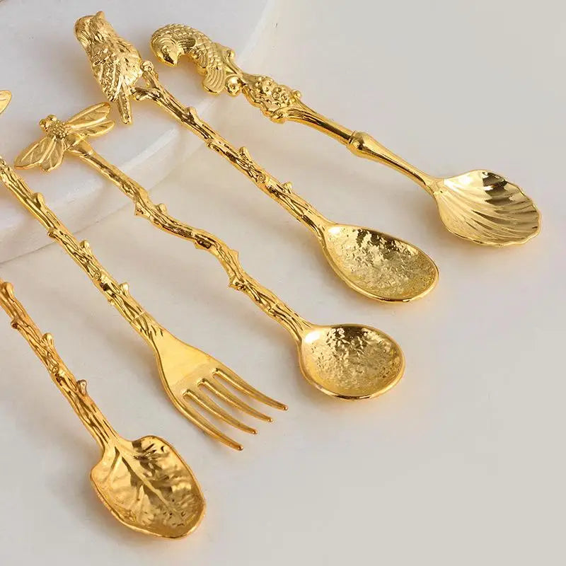 Retro Royal Style Dessert Coffee Spoon – Zinc Alloy Flatware Decorative Flatware Spoon Nixie