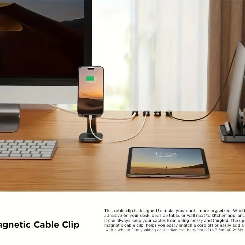 Nixie Magnetic Cable Clip Winder & Cord Organizer for Desk Cable Cord Organizer Nixie
