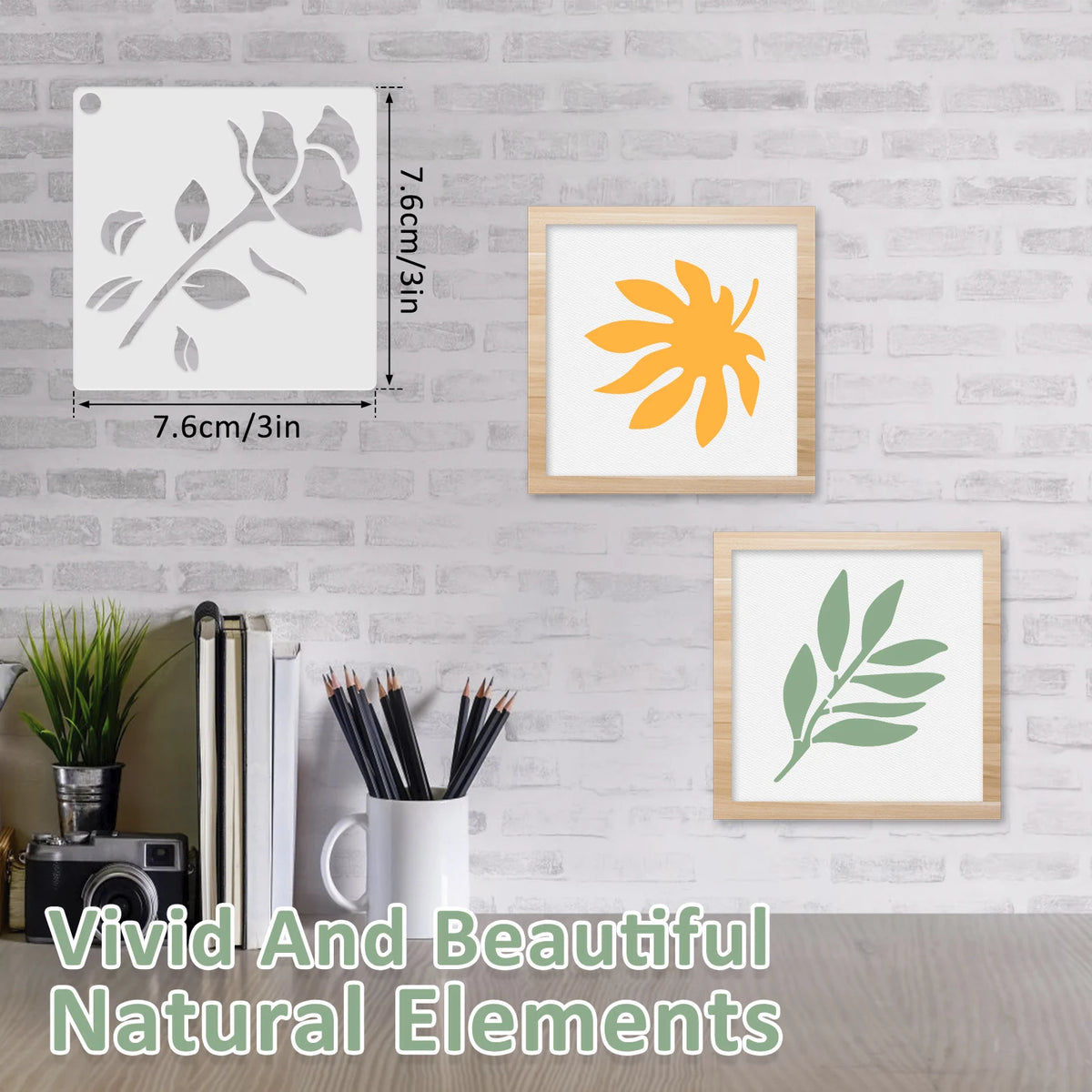 60 Pcs Reusable Painting Stencils – Floral & Bird DIY Templates Painting Stencils Set Nixie