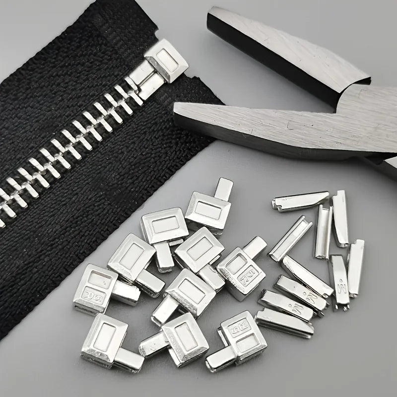 20-Piece Metal Zipper Sliders – Gold Silver Bronze Black #5 Zipper Sliders Set Nixie