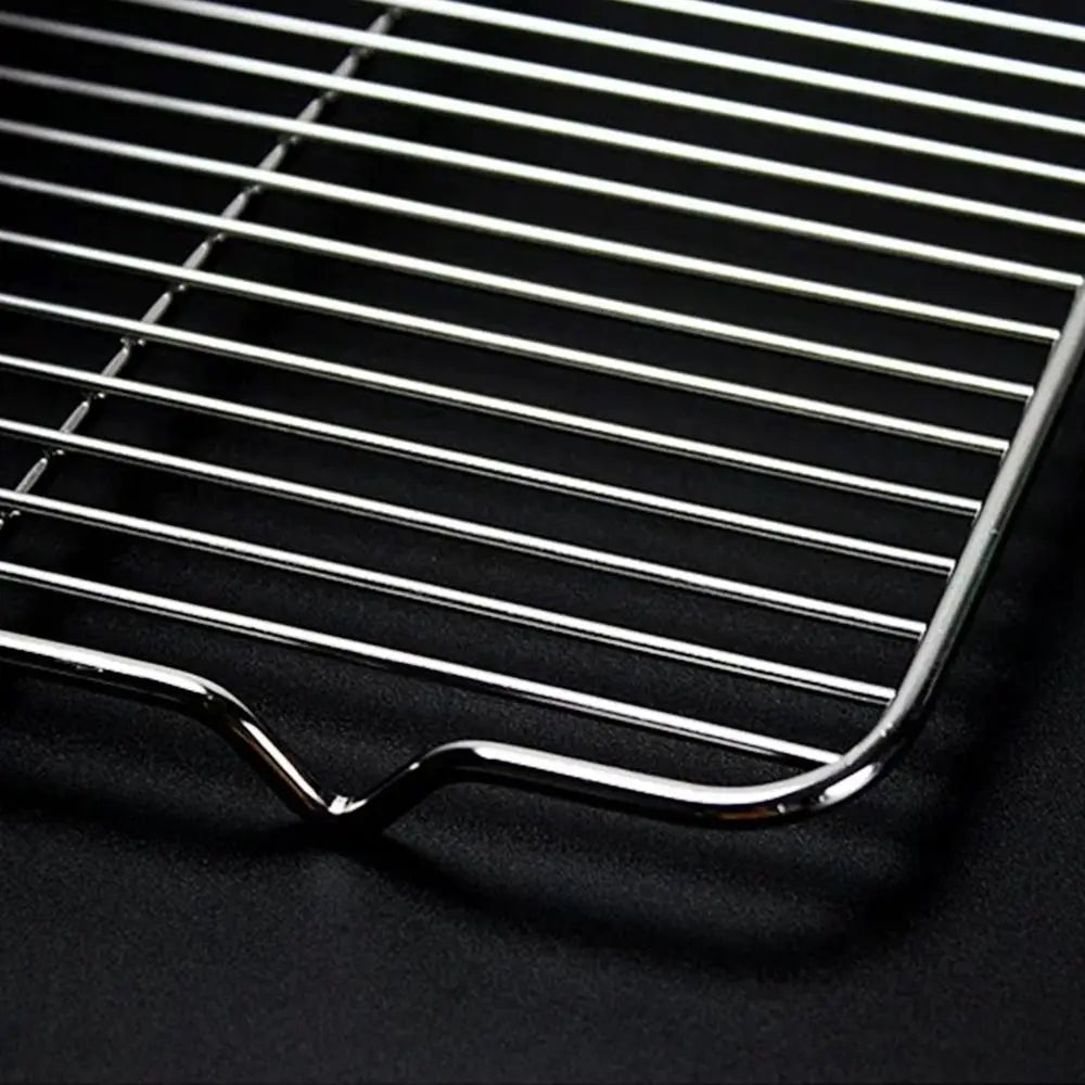 Stainless Steel Cooling Rack – Non-Stick BBQ & Baking Tray