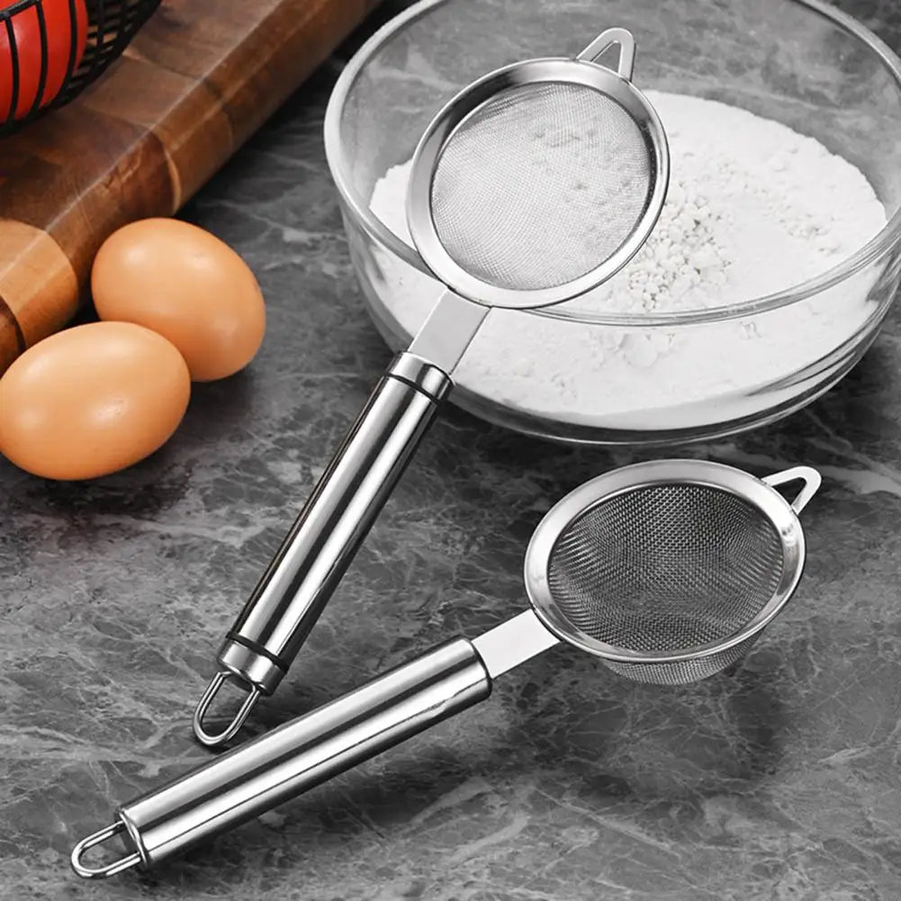 Stainless Steel Fine Mesh Strainer Colander – Anti-Slip Handle Mesh Strainer Colander Nixie