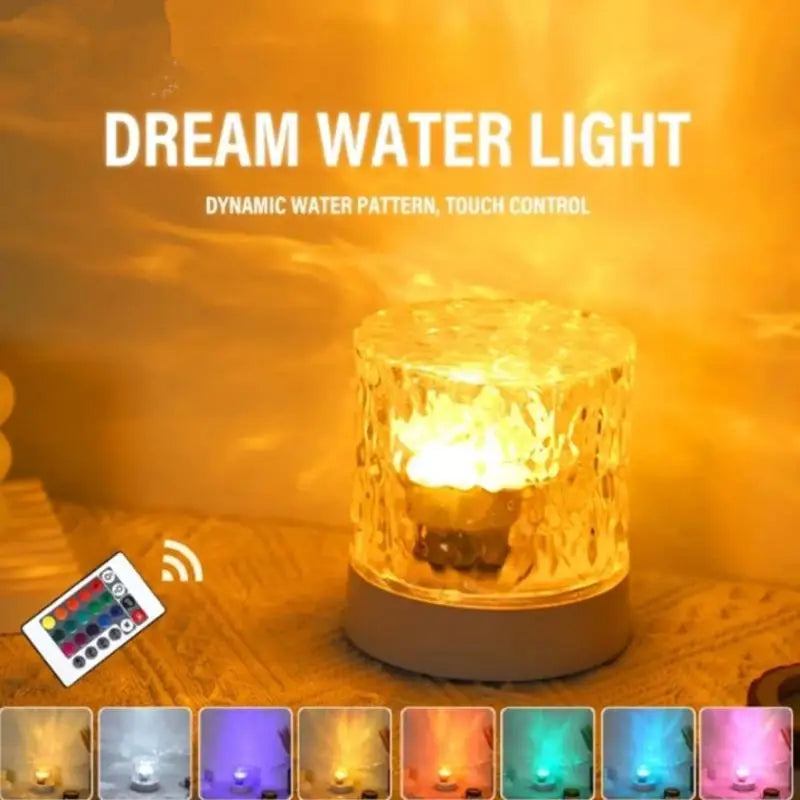 16-Color Rotating Water Ripple Ocean Projector Night Light Projector Night Light Nixie