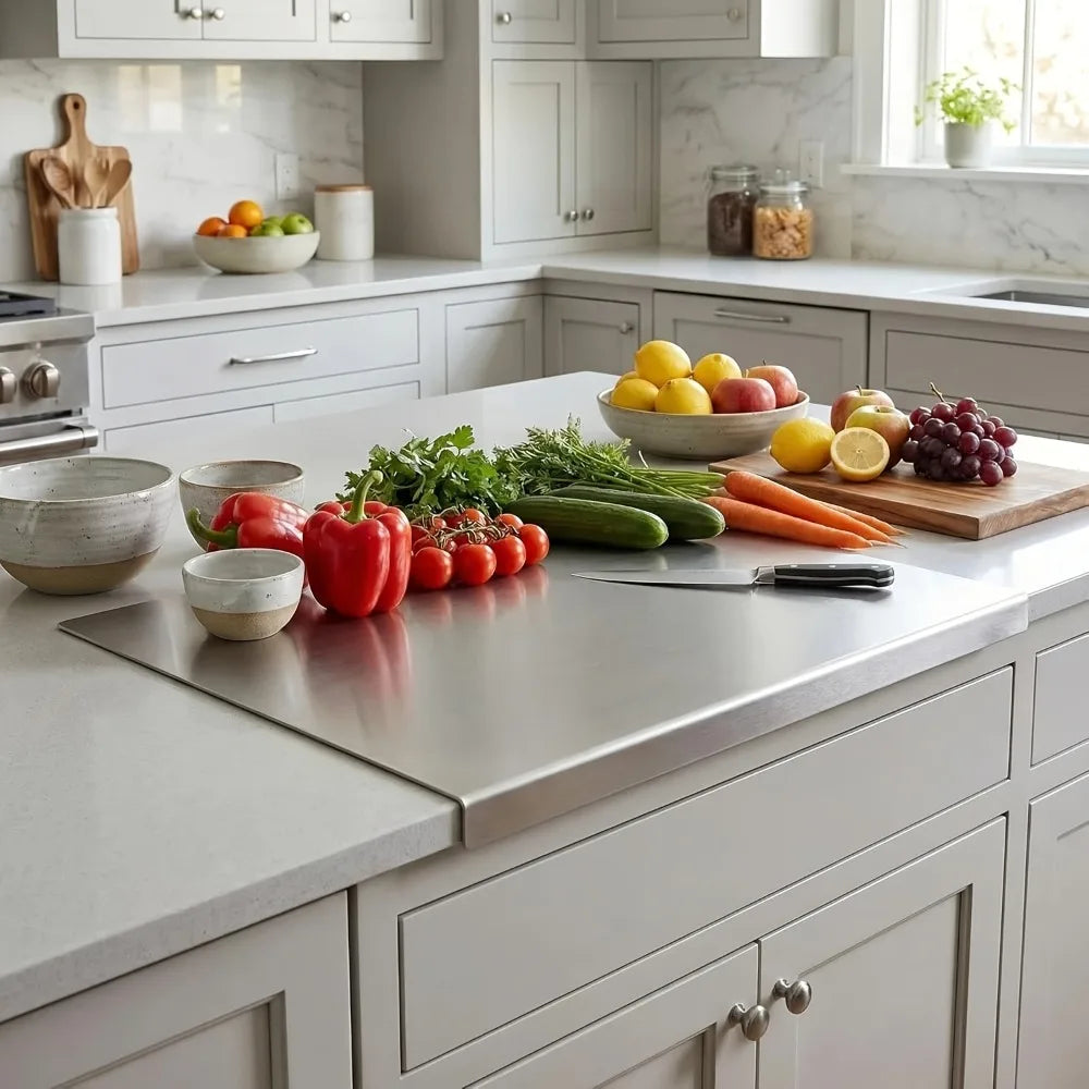Stainless Steel Cutting Board Double-Sided Folding Edge Pastry Set
