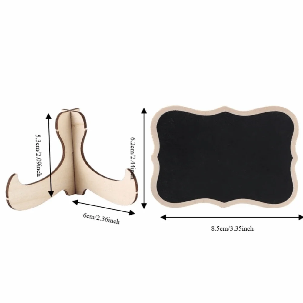 10pcs Mini Wooden Chalkboard Signs Rustic 3.35x2.44in Chalkboard Sign Set Nixie