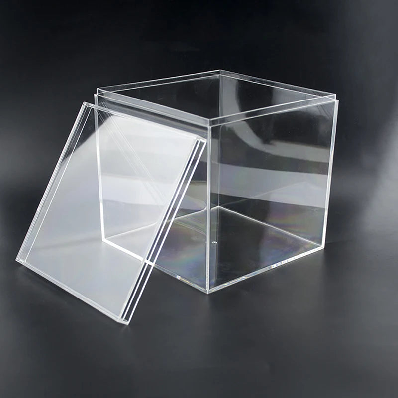 Clear Square Acrylic Box with Lid – Candy & Gift Storage Storage Box Nixie