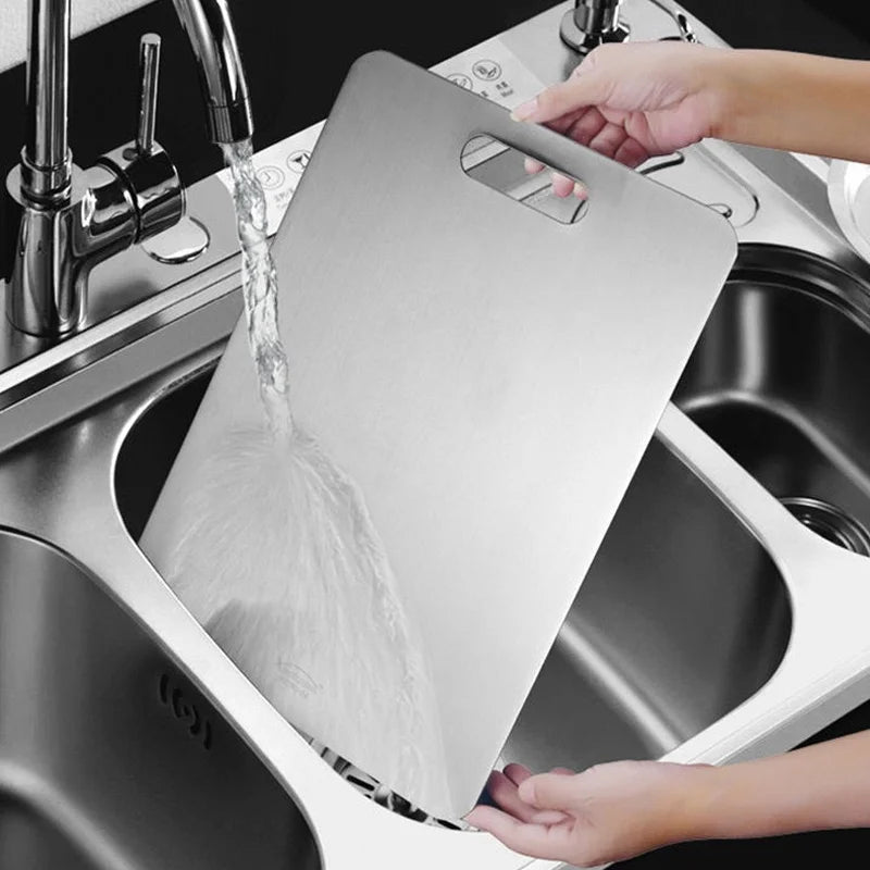 3-Piece Stainless Steel Cutting Board Set – Double-Sided Stainless Steel Cutting Board Nixie
